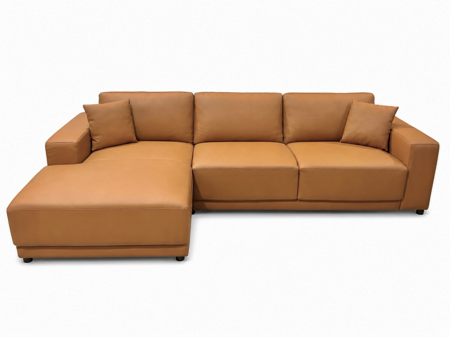 The Milan 2-Piece Genuine Leather Sectional