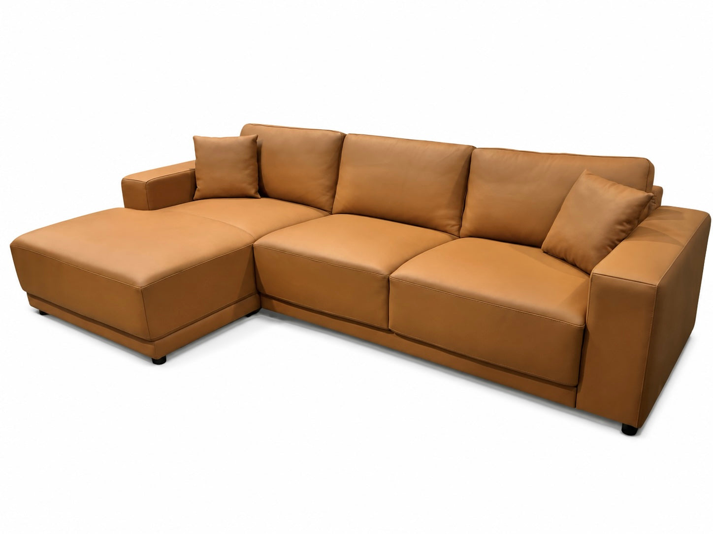 The Milan 2-Piece Genuine Leather Sectional