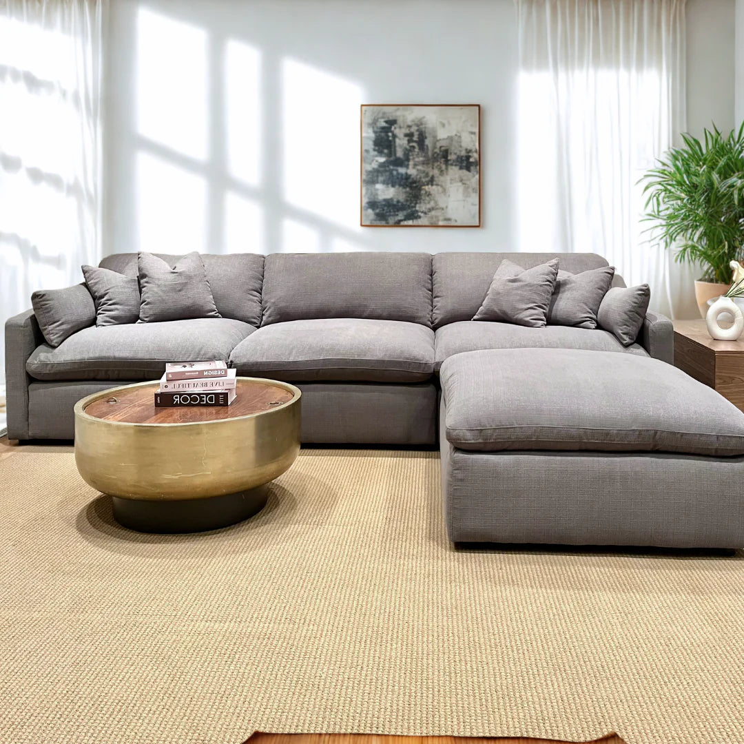 Velari Slope Arm Collection - Ivory/Charcoal