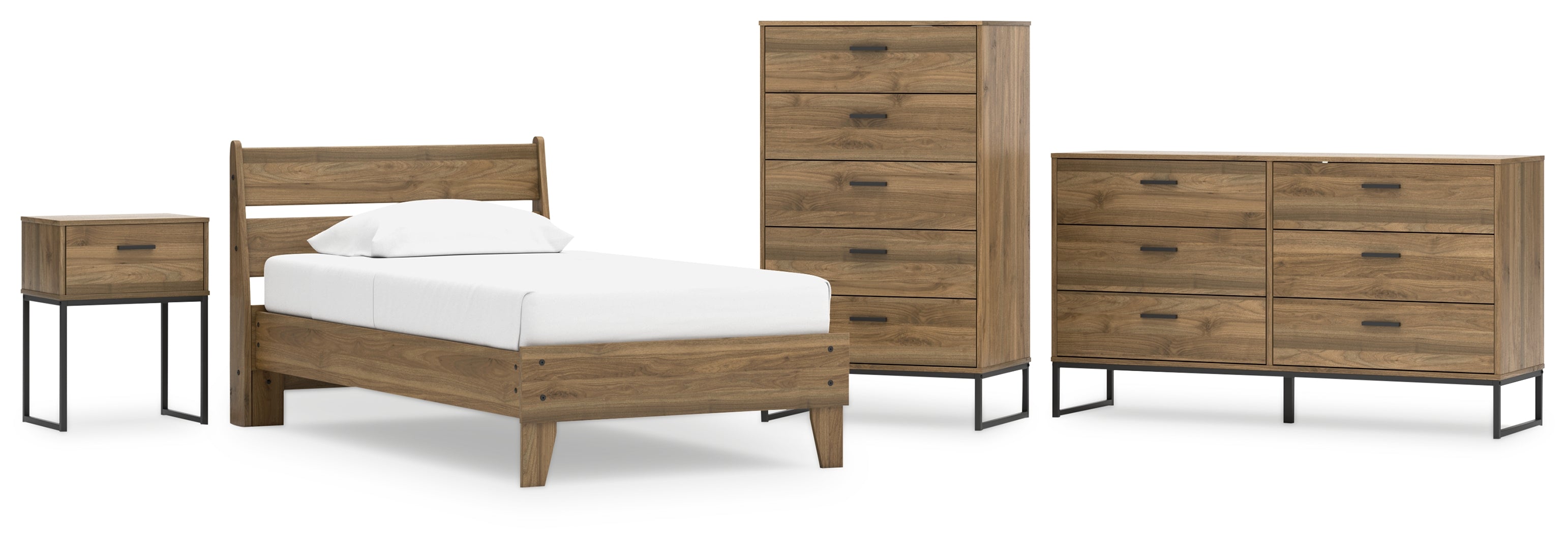 Deanlow Brown Panel Headboard Bedroom Set