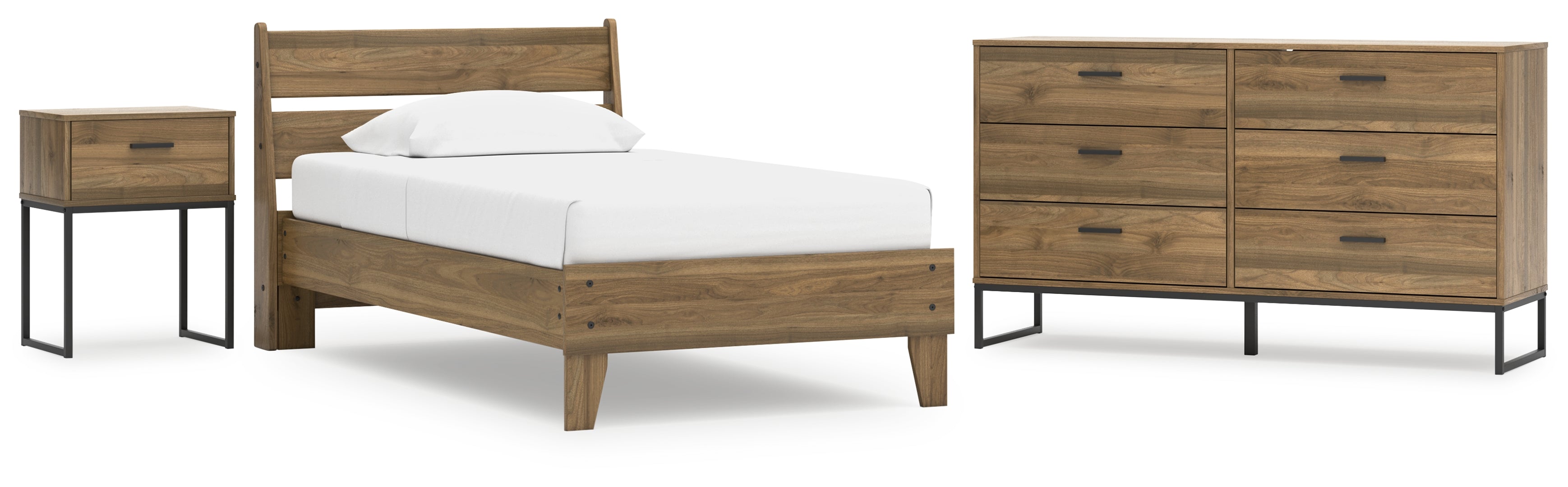 Deanlow Brown Panel Headboard Bedroom Set