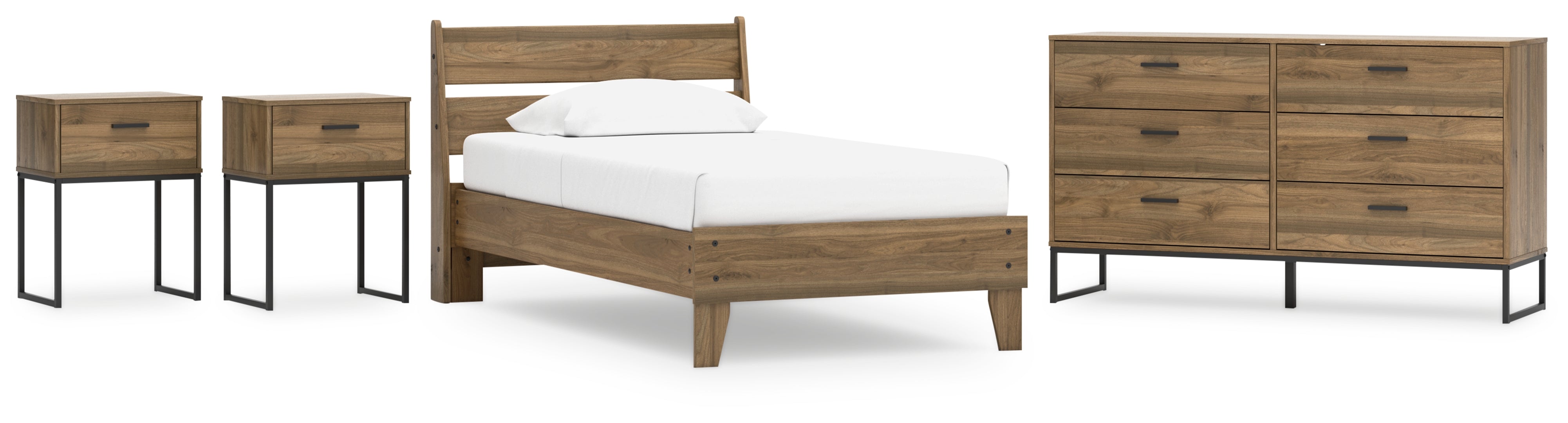 Deanlow Brown Panel Headboard Bedroom Set