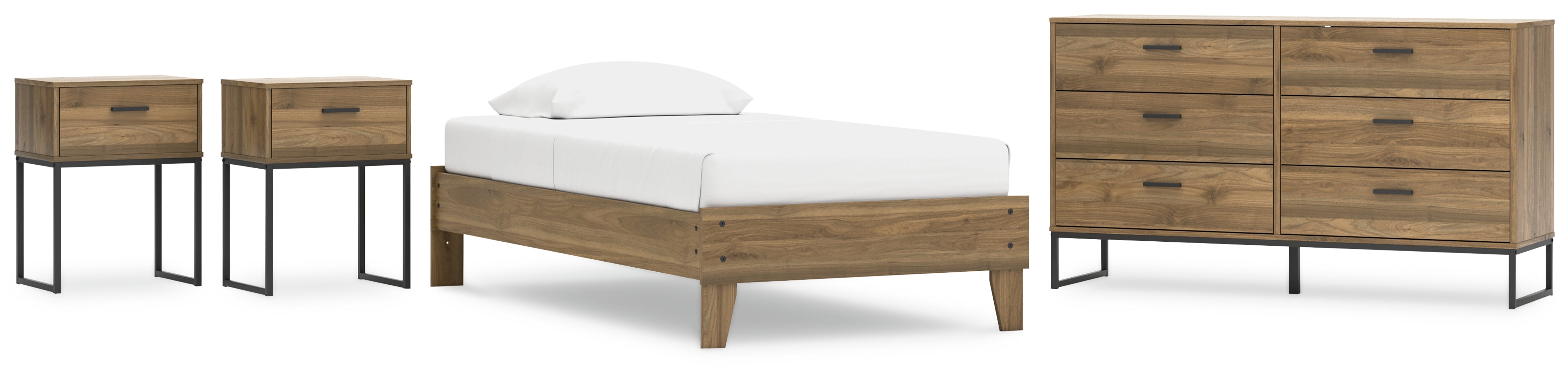 Deanlow Brown Panel Headboard Bedroom Set