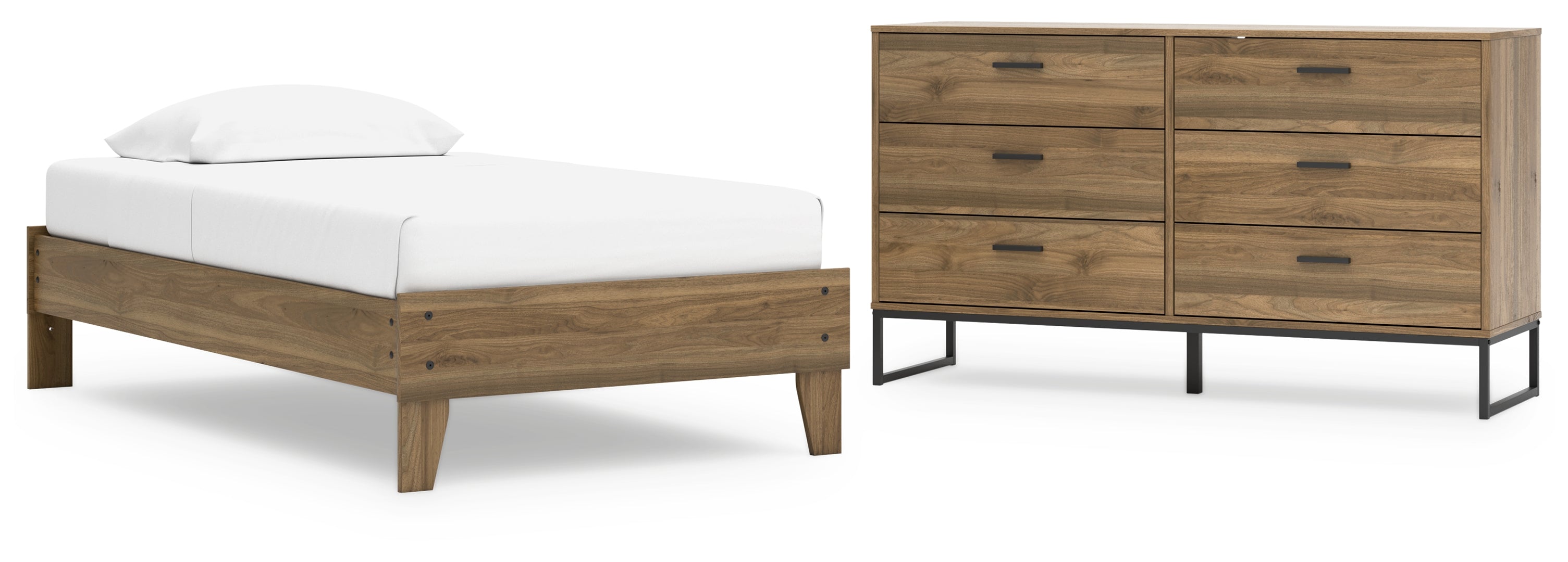 Deanlow Brown Panel Headboard Bedroom Set