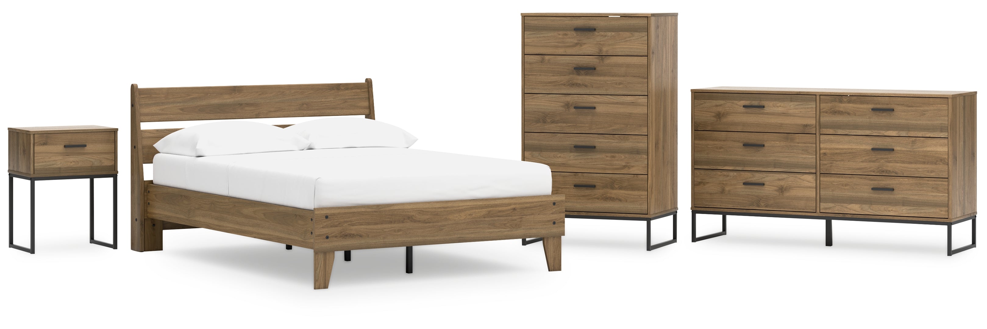 Deanlow Brown Panel Headboard Bedroom Set
