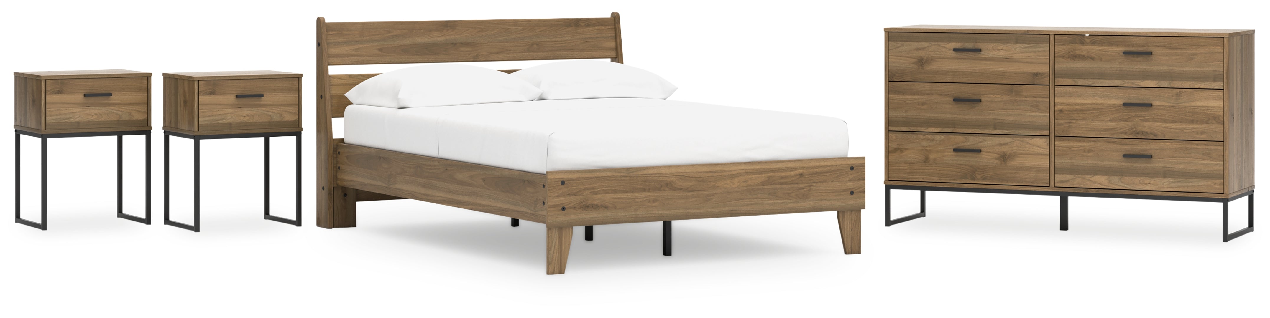 Deanlow Brown Panel Headboard Bedroom Set