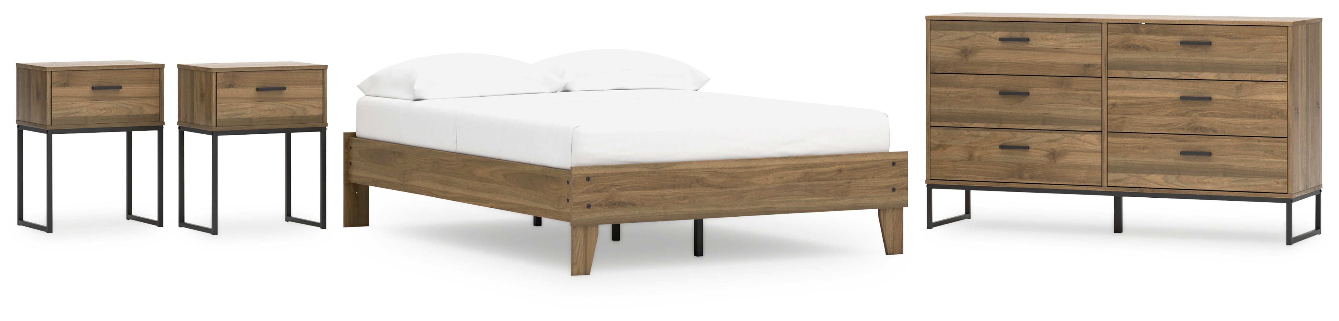 Deanlow Brown Panel Headboard Bedroom Set
