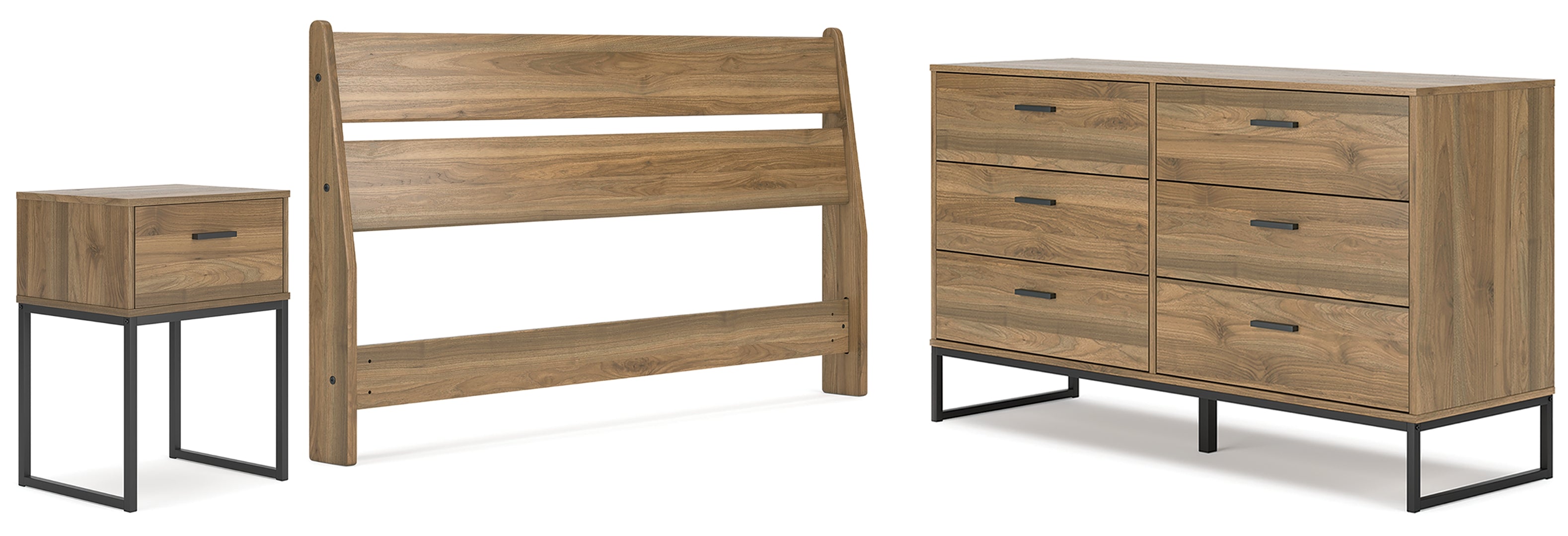 Deanlow Brown Panel Headboard Bedroom Set