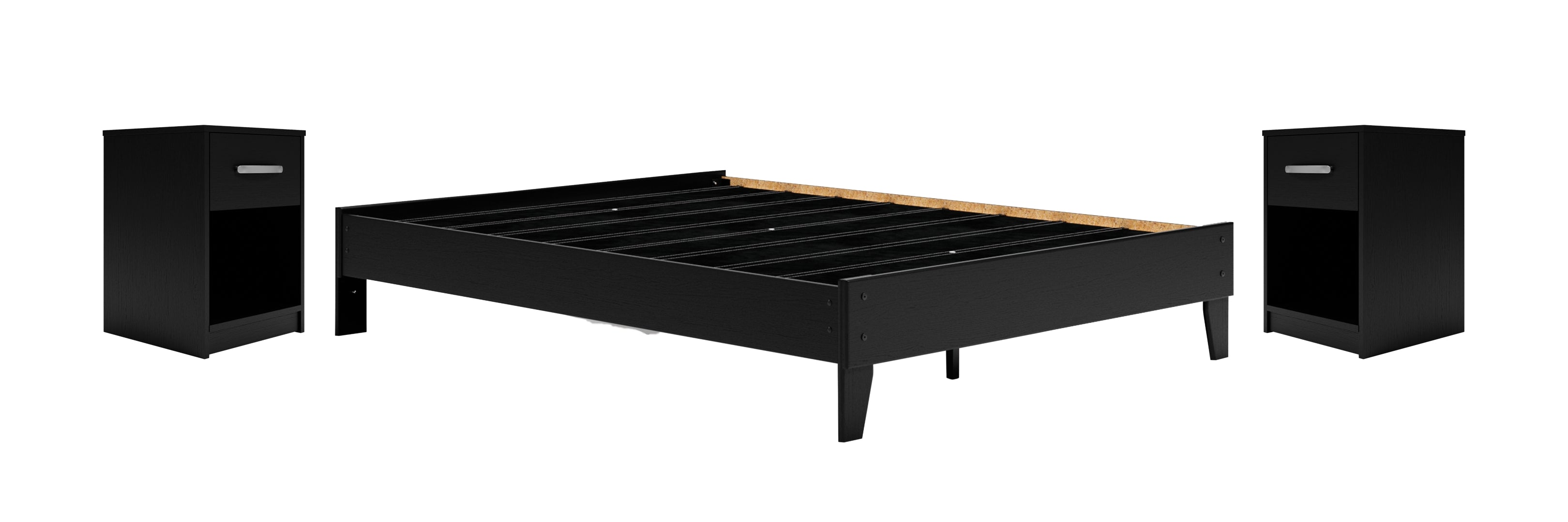Finch Black Panel Headboard Bedroom Set