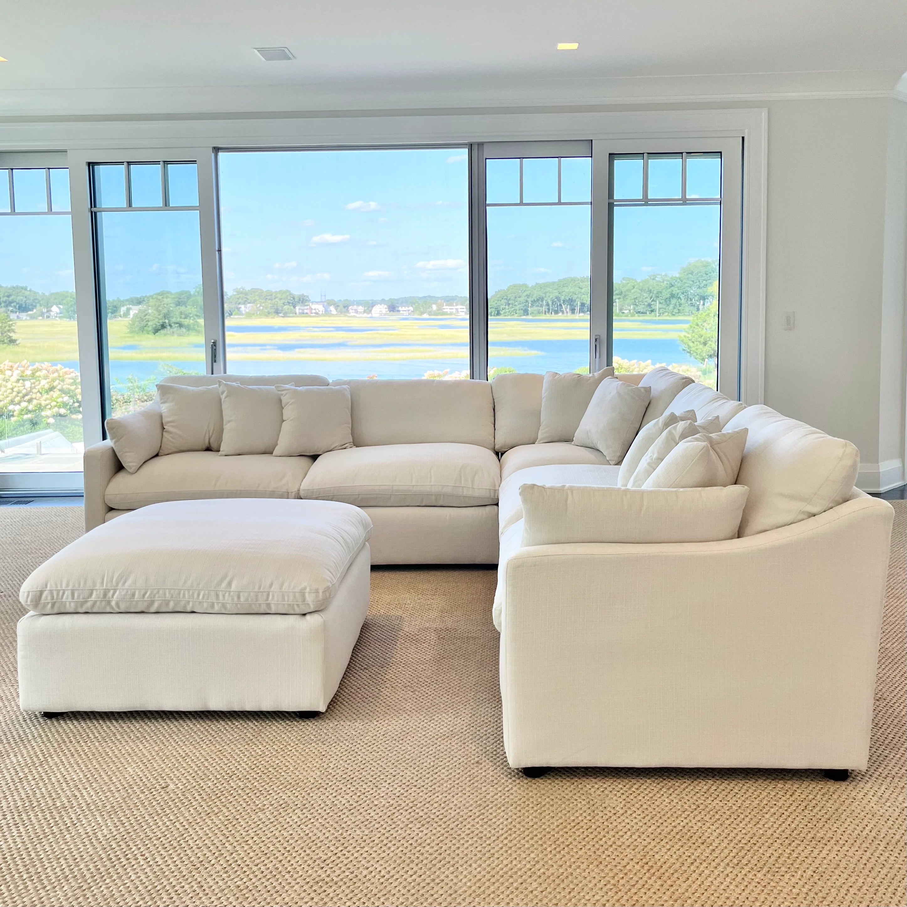 Velari Slope Arm Collection - Ivory/Charcoal