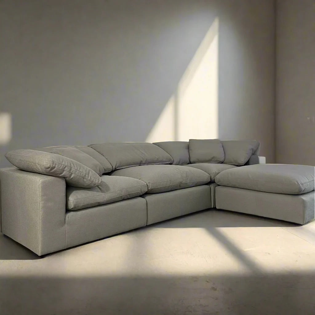 Luxe Dream Performance Bouclé Square Arm Cloud - Slate Grey