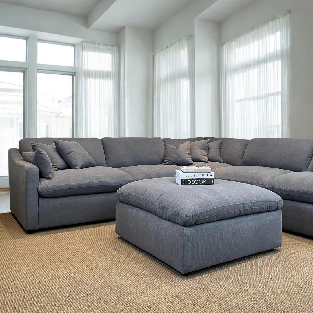 Velari Slope Arm Collection - Ivory/Charcoal