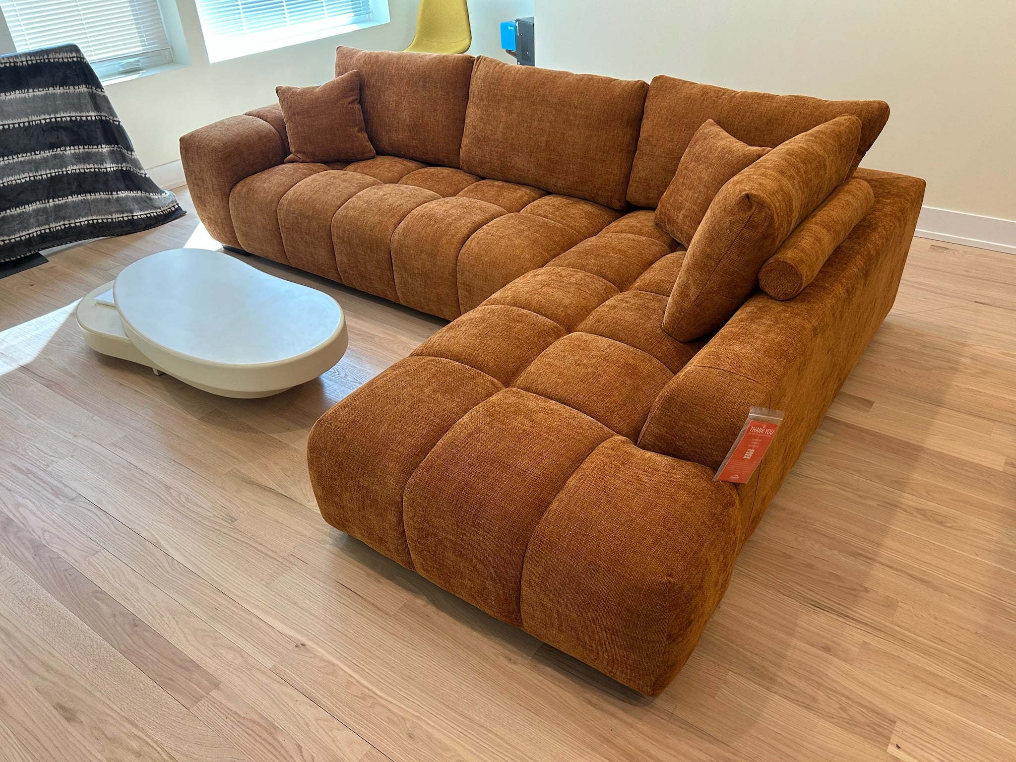 Camacho Upholstered Chaise Sectional Sofa Amber