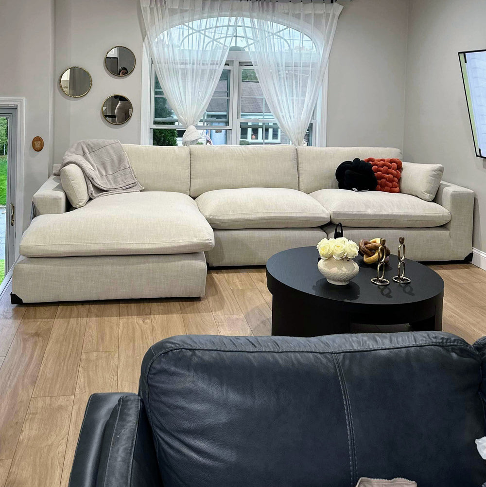 Elyza 2-3 Piece Sectional with Ottoman (Customizable)
