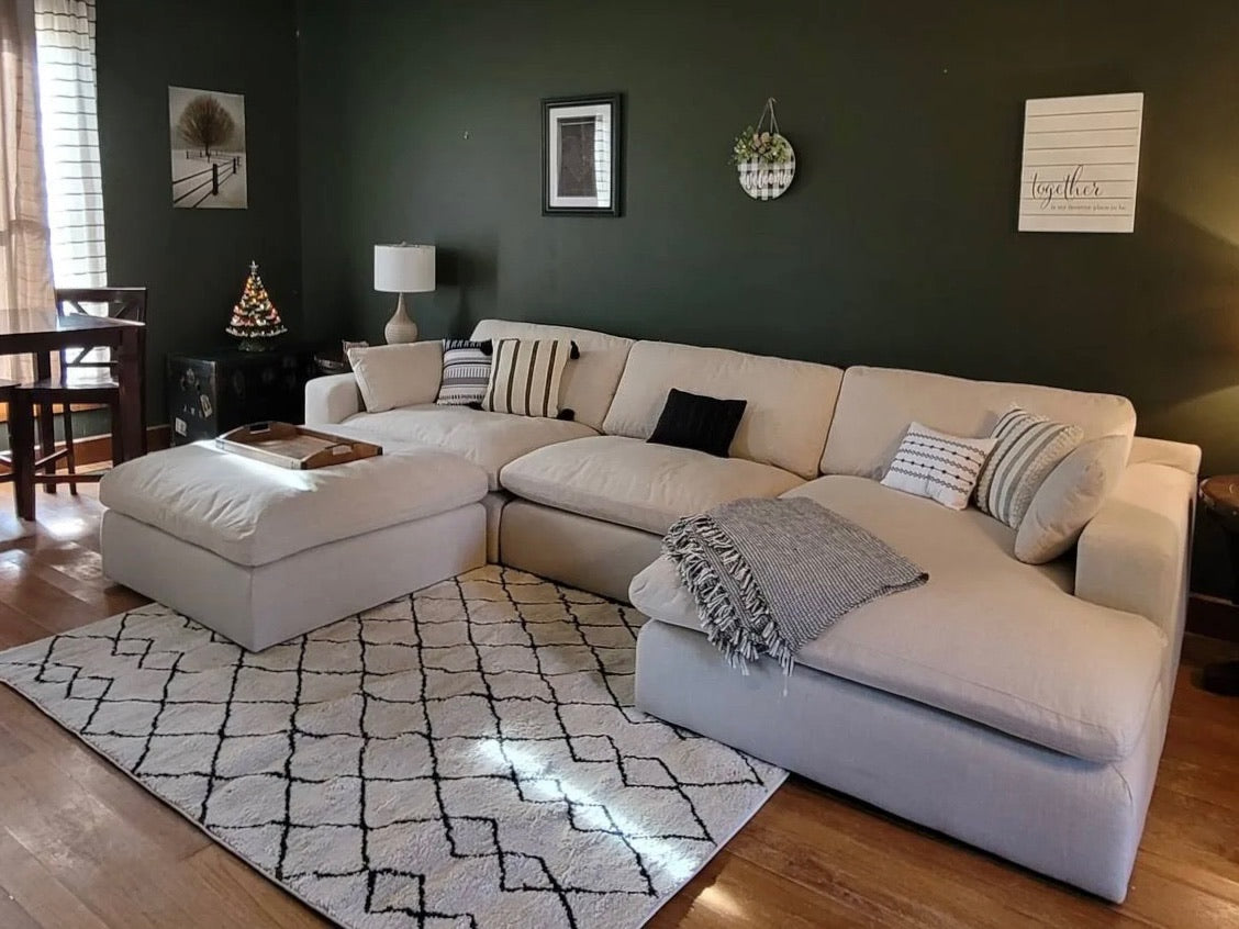 Elyza 2-3 Piece Sectional with Ottoman (Customizable)