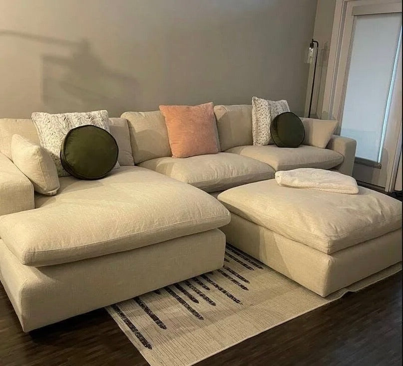 Elyza 2-3 Piece Sectional with Ottoman (Customizable)