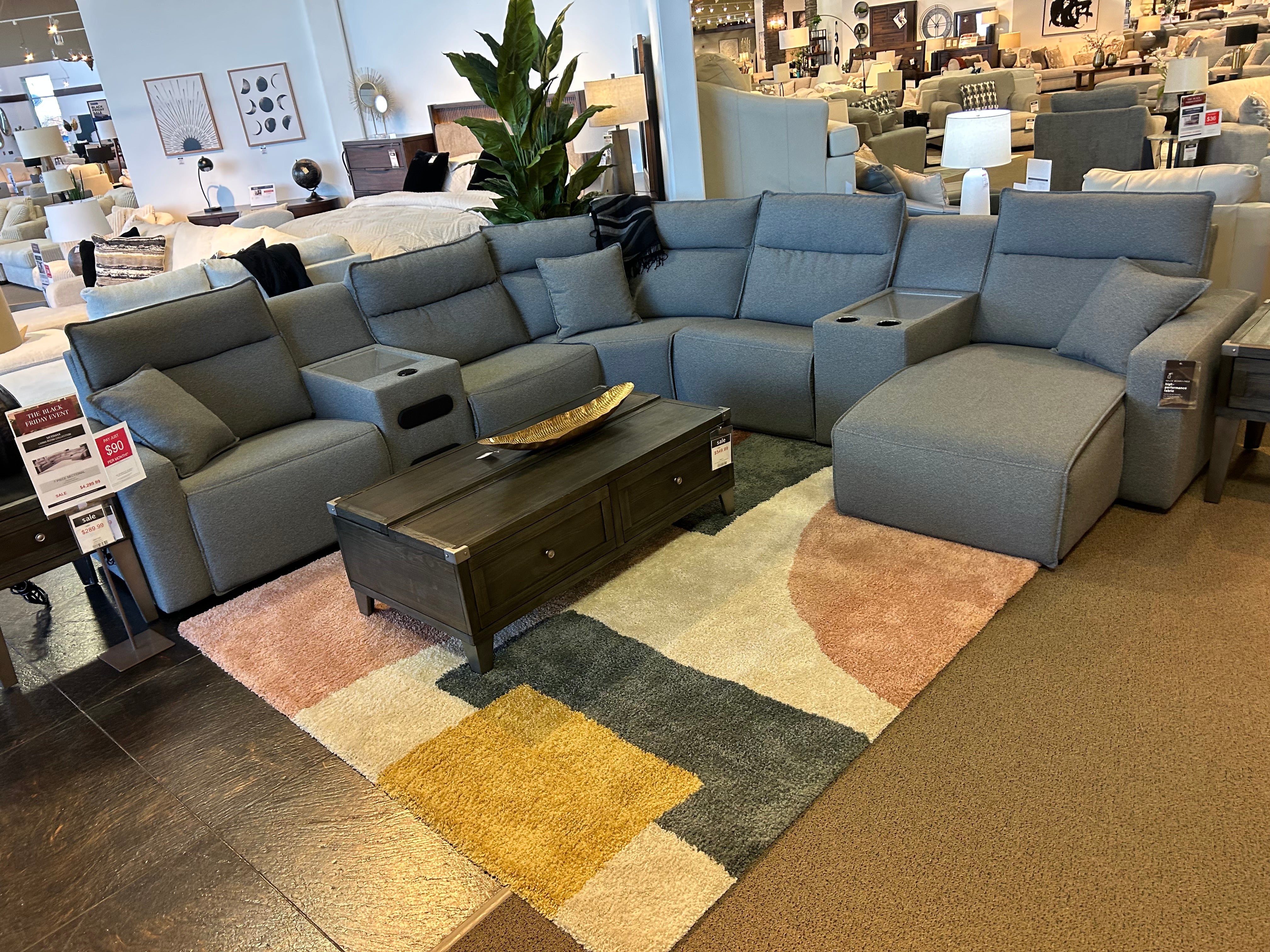 Nuvella II Power Reclining Sectional - Charcoal