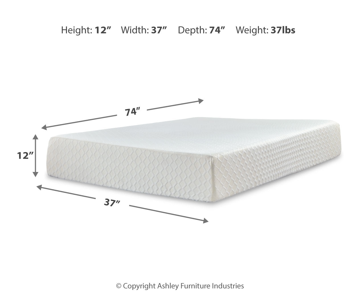 Chime 12 Inch Memory Foam Mattress - Ultra Plush