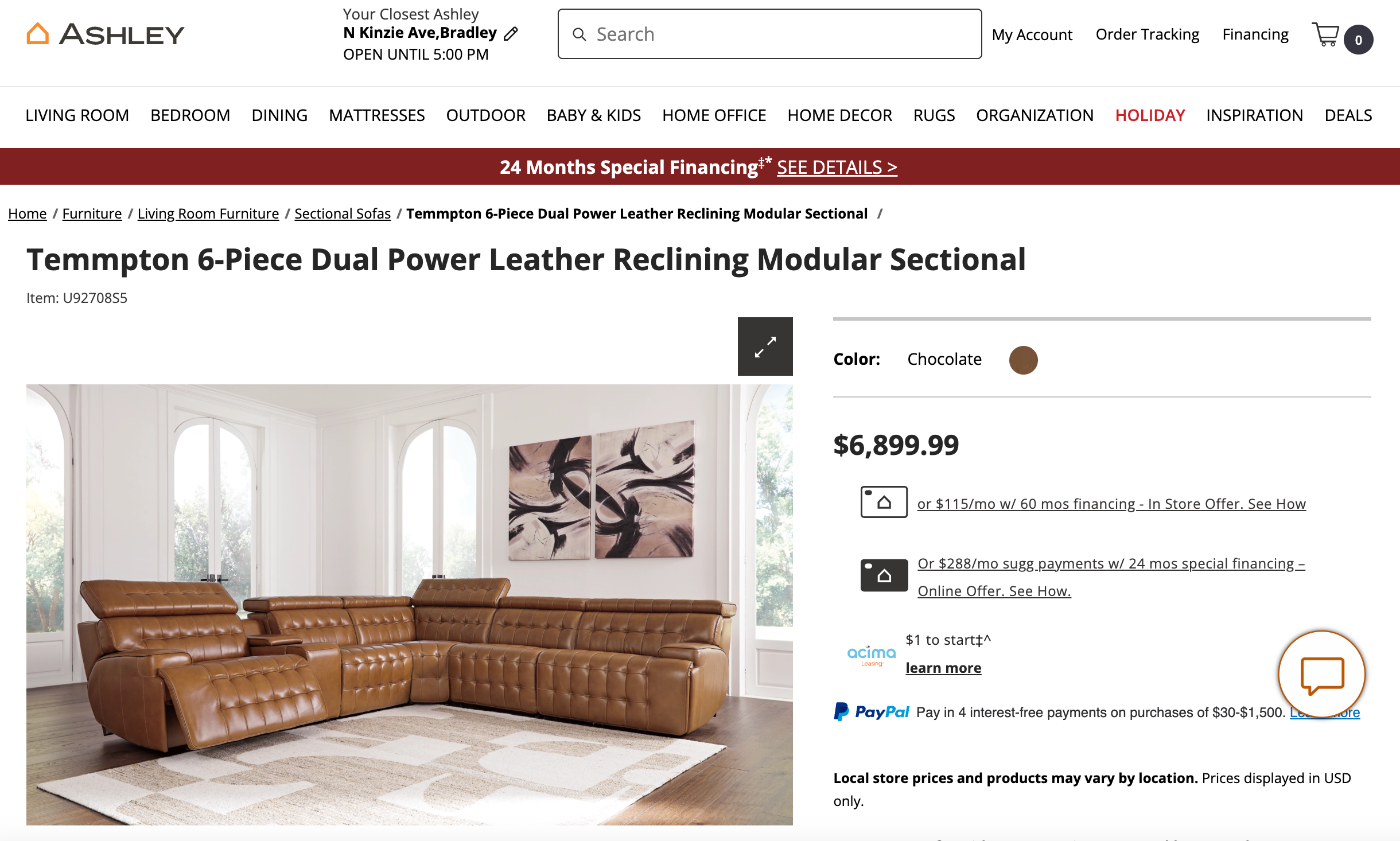 Temmpton Power Reclining Sectional