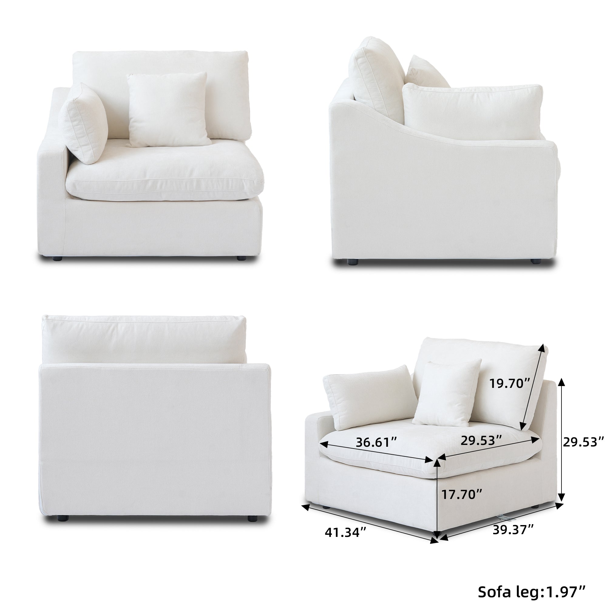 Nova Slope Arm Cloud Collection - Ivory