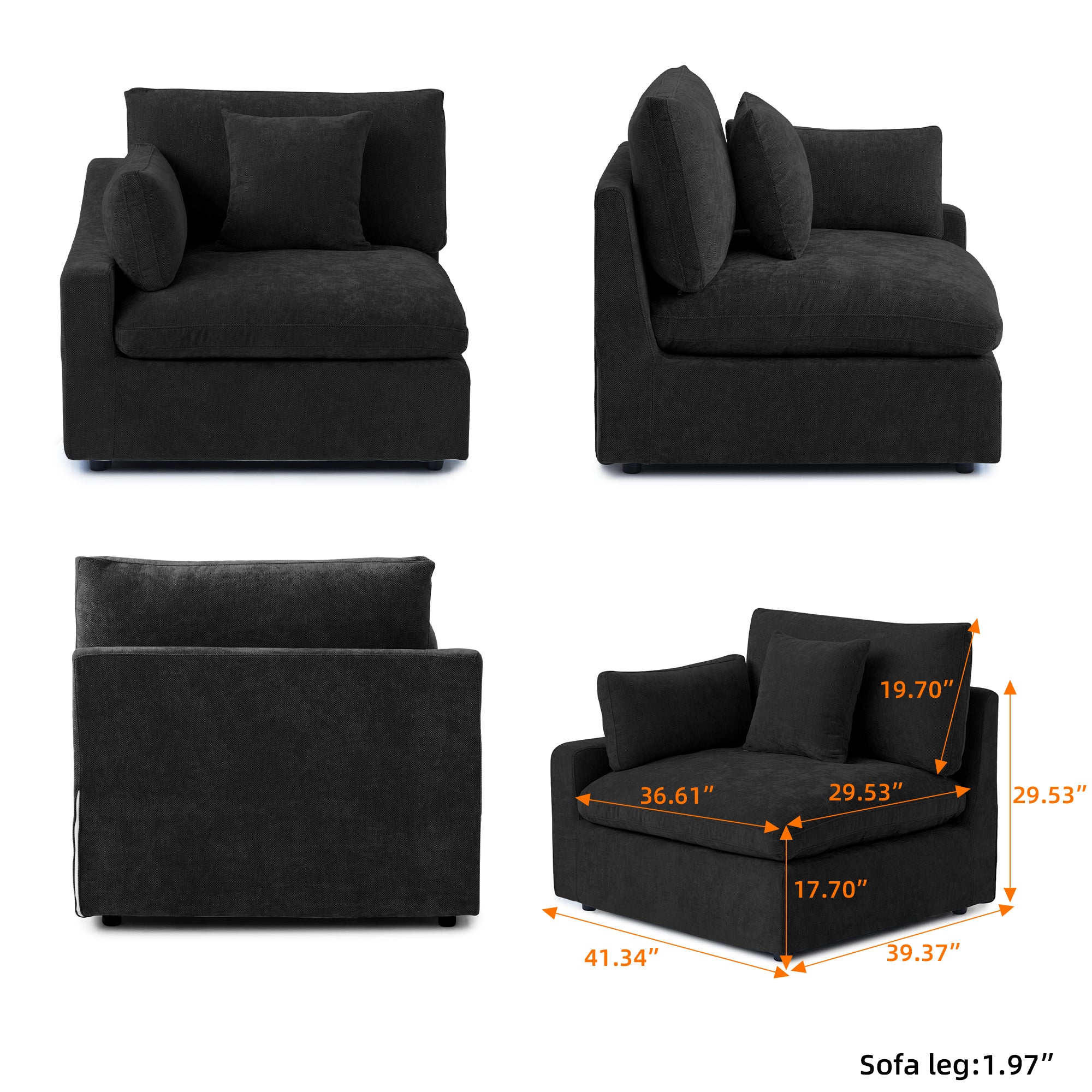Nova Slope Arm Cloud Collection - Onyx