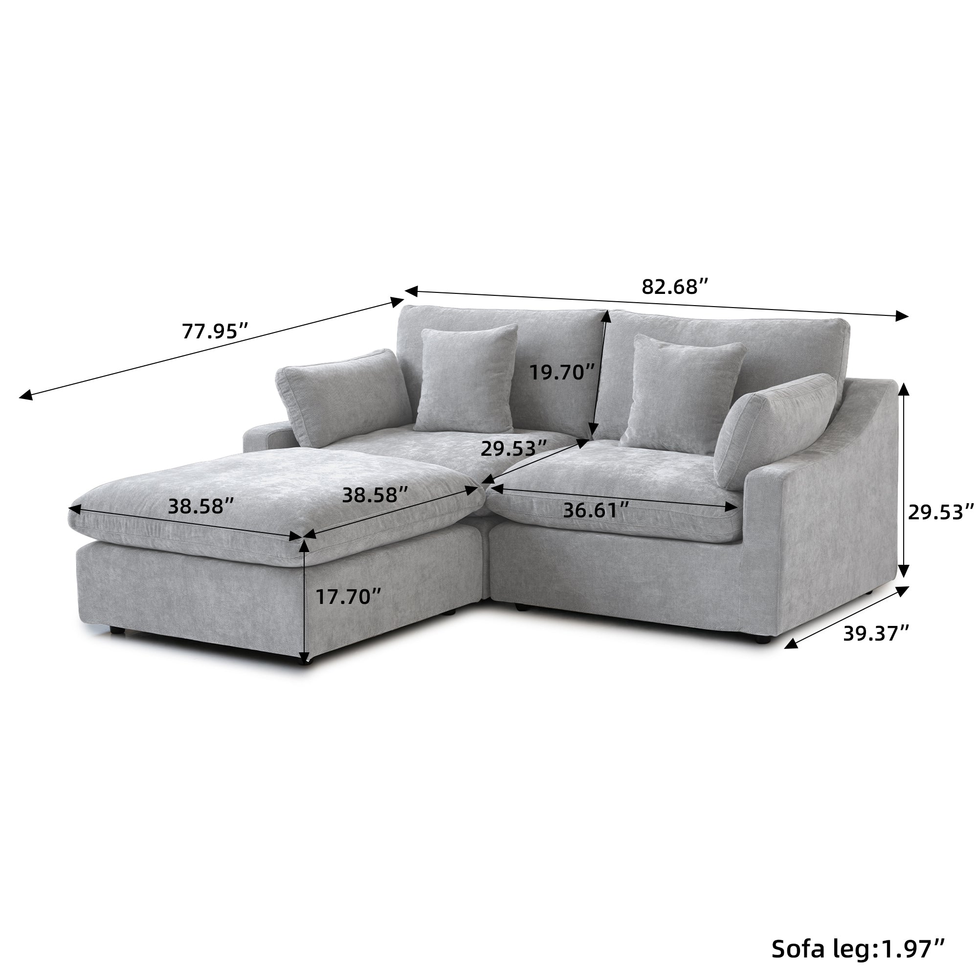 Nova Slope Arm Cloud Collection - Platnium