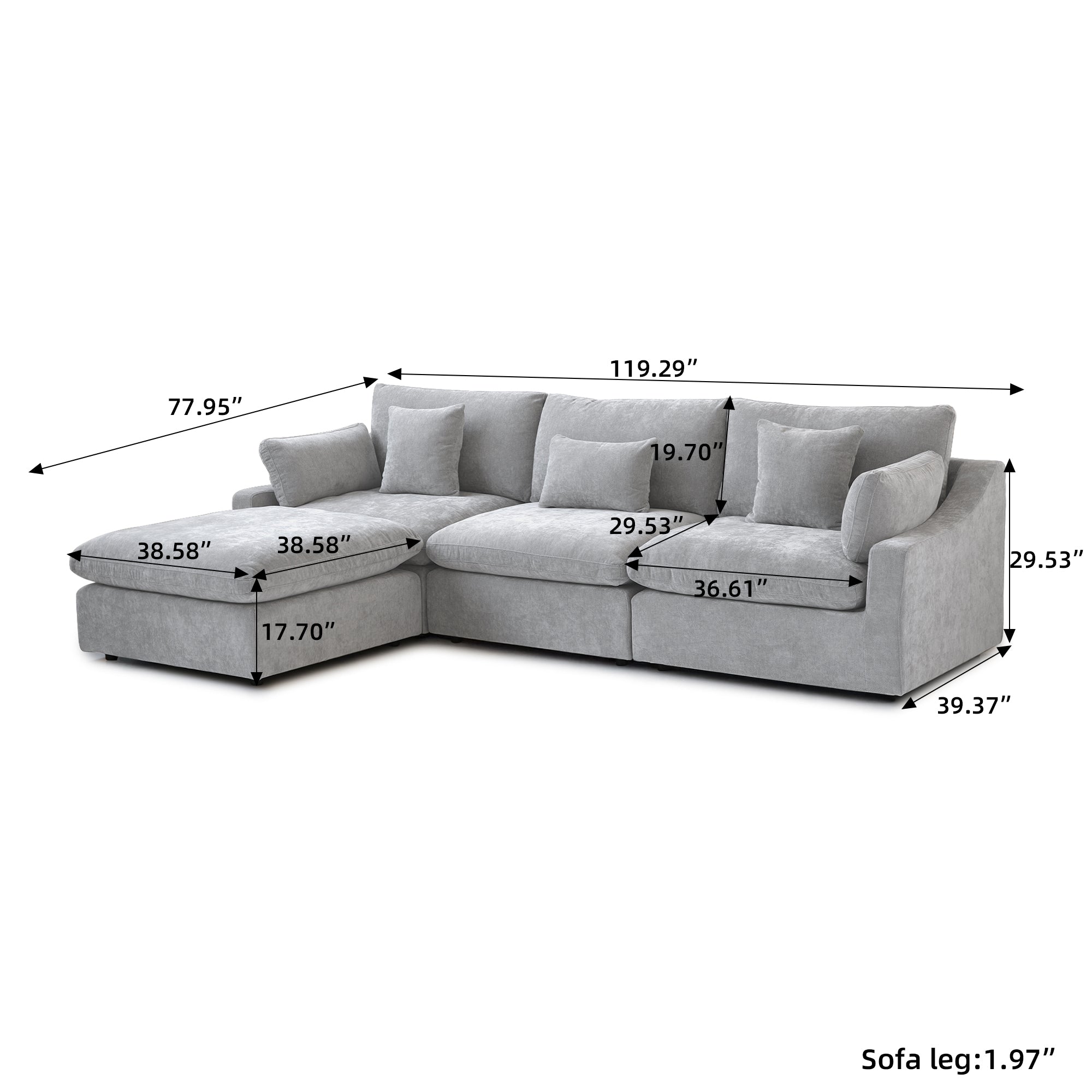 Nova Slope Arm Cloud Collection - Platnium