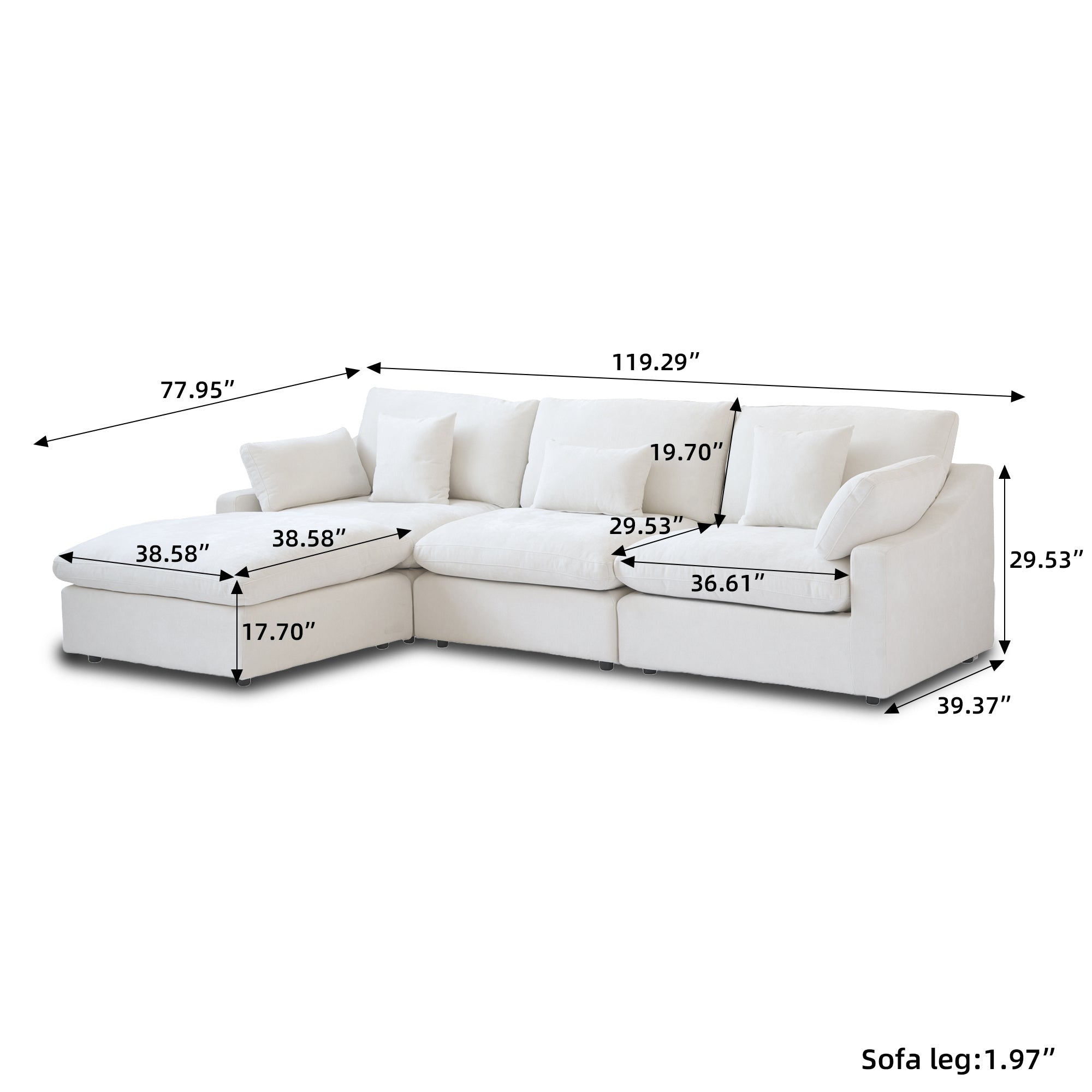 Nova Slope Arm Cloud Collection - Ivory