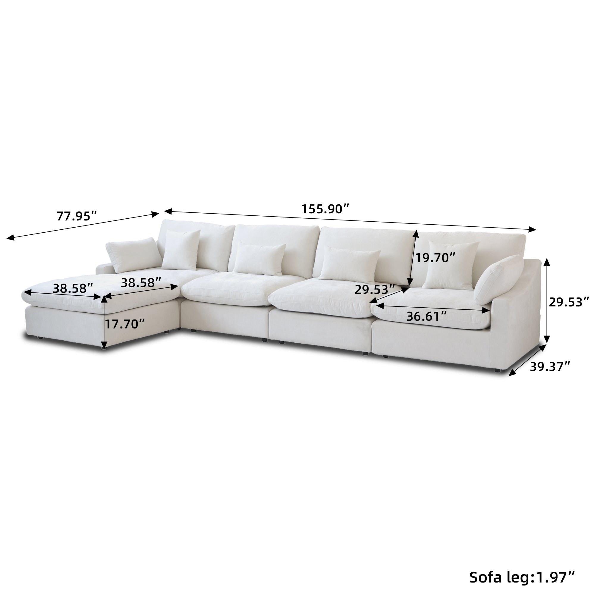 Nova Slope Arm Cloud Collection - Ivory