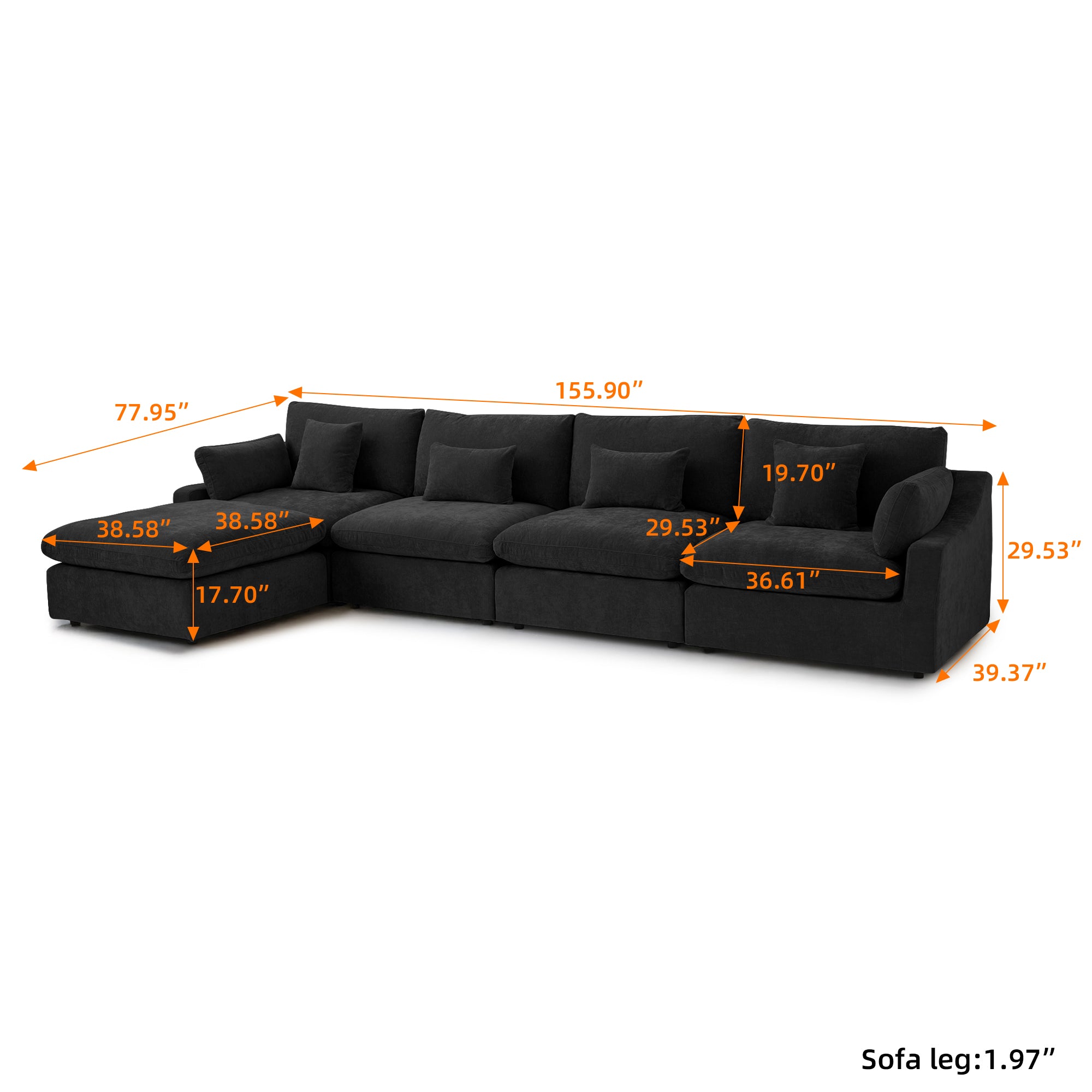 Nova Slope Arm Cloud Collection - Onyx