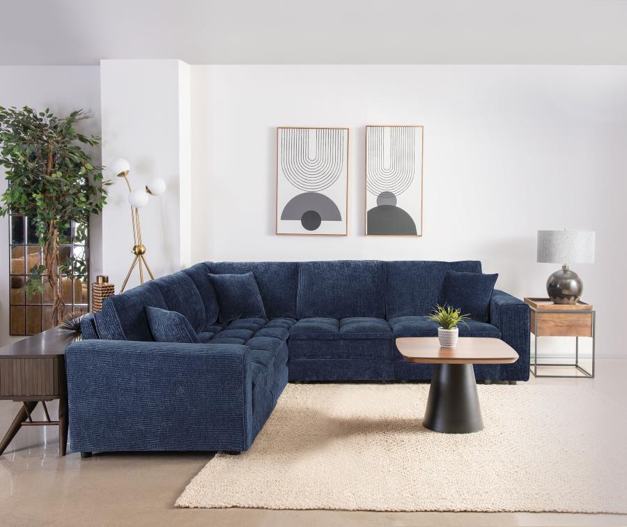 Atlantic Upholstered Modular Sectional Sofa Blue