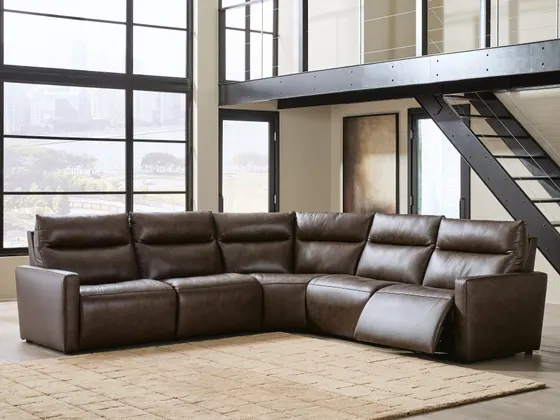 ModZ Leather Reclining Sectional