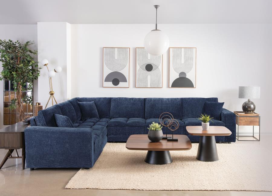 Atlantic Upholstered Modular Sectional Sofa Blue
