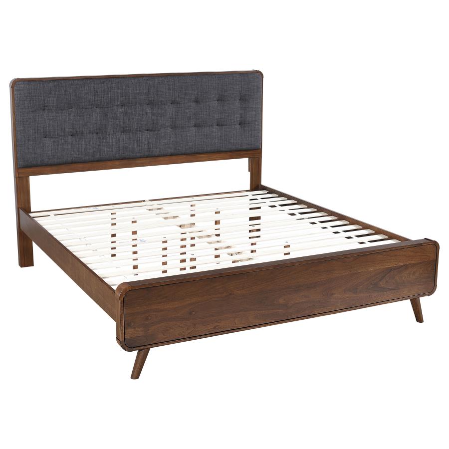 Robyn Wood Platform Bed Dark Walnut