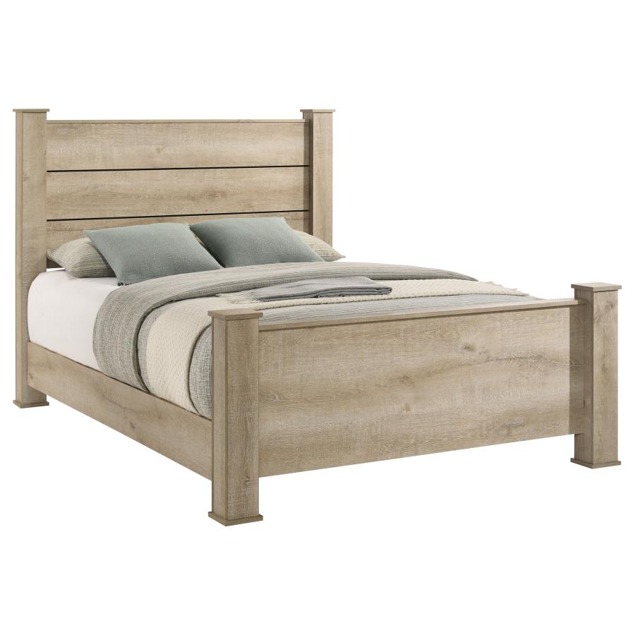 Oakglen Panel Bed Weathered Oak