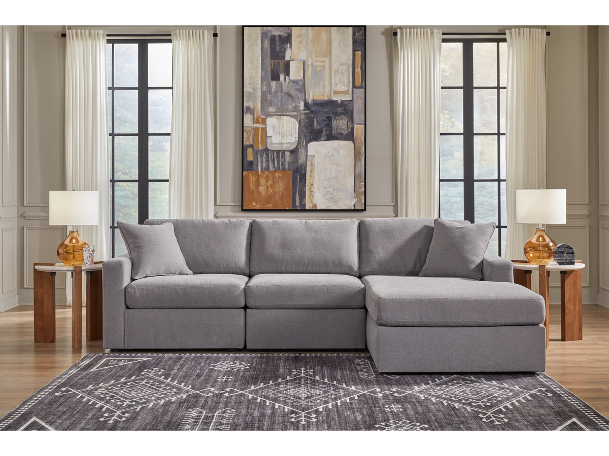 Nuvella 3 Piece Sectional (Customizable)