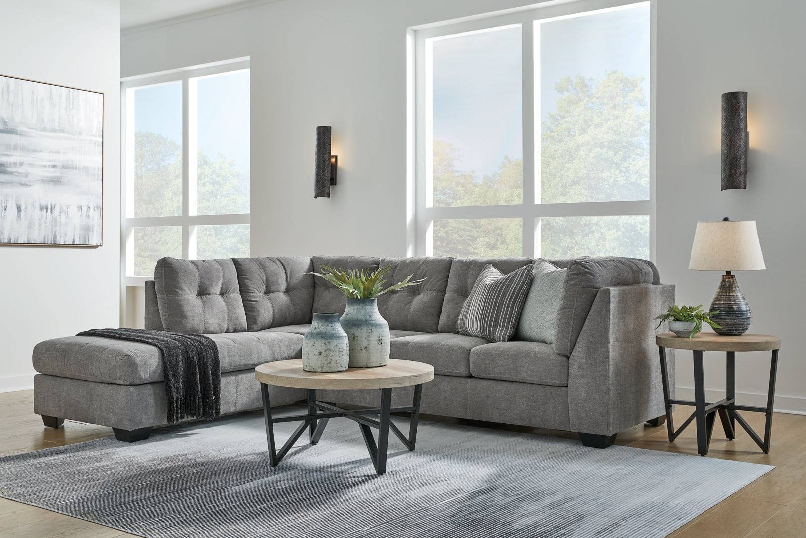 Marleton 2-Piece Sectional with Ottoman