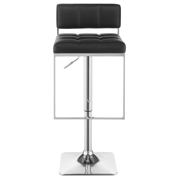 Alameda Adjustable Bar Stool Chrome and Black / Grey