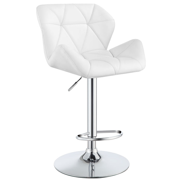 Berrington Upholstered Adjustable Bar Stool Grey (Set of 2)