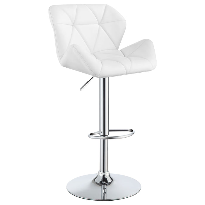 Berrington Upholstered Adjustable Bar Stool Grey (Set of 2)