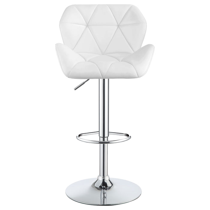Berrington Upholstered Adjustable Bar Stool Grey (Set of 2)