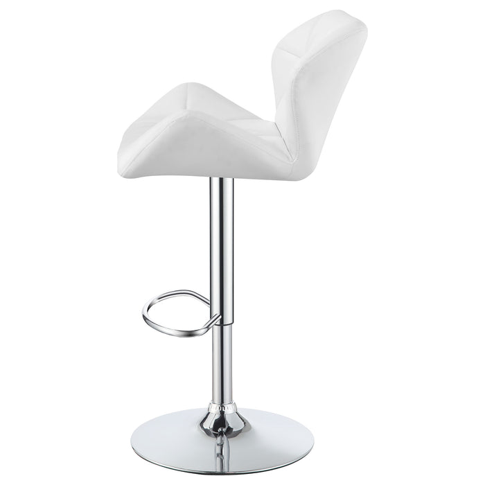 Berrington Upholstered Adjustable Bar Stool Grey (Set of 2)