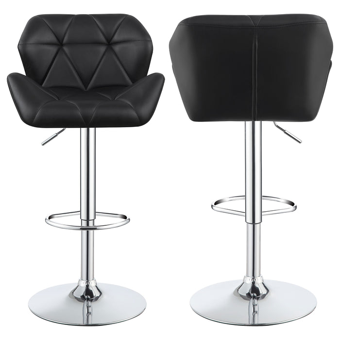 Berrington Upholstered Adjustable Bar Stool Grey (Set of 2)