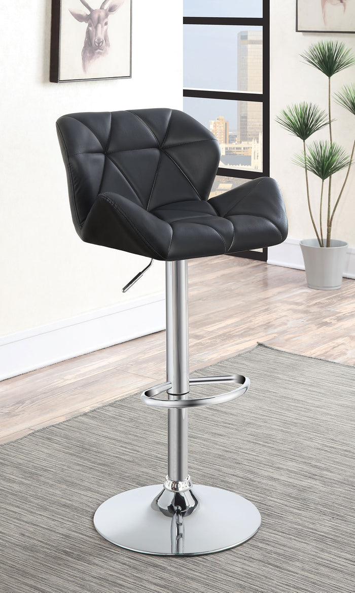 Berrington Upholstered Adjustable Bar Stool Grey (Set of 2)
