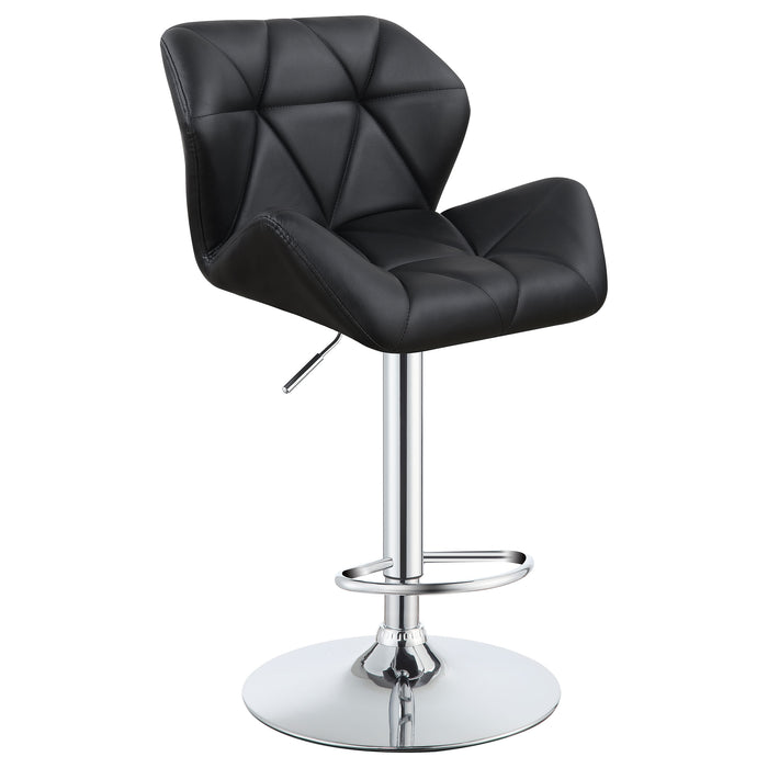 Berrington Upholstered Adjustable Bar Stool Grey (Set of 2)