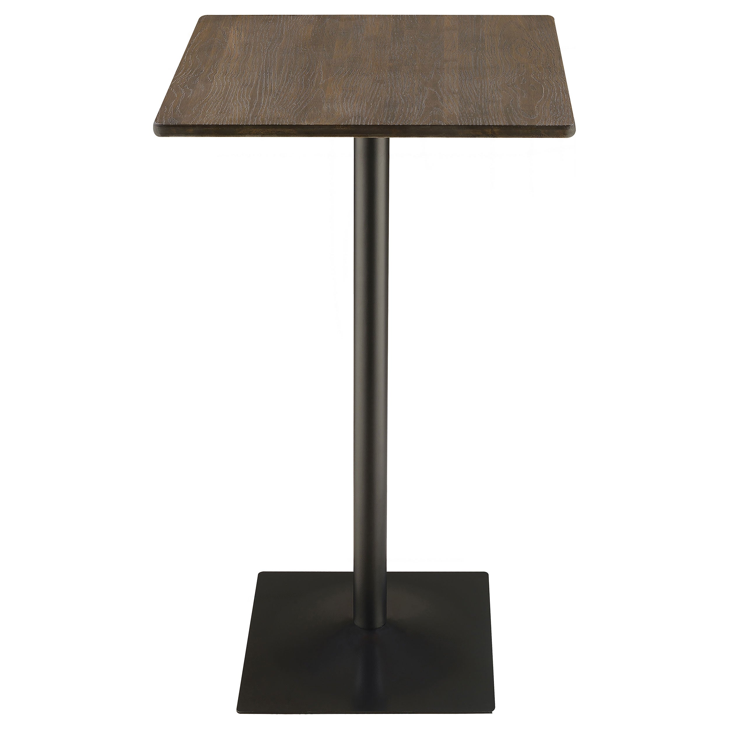 Cavalier  Square Bar Table Set Dark Elm and Black