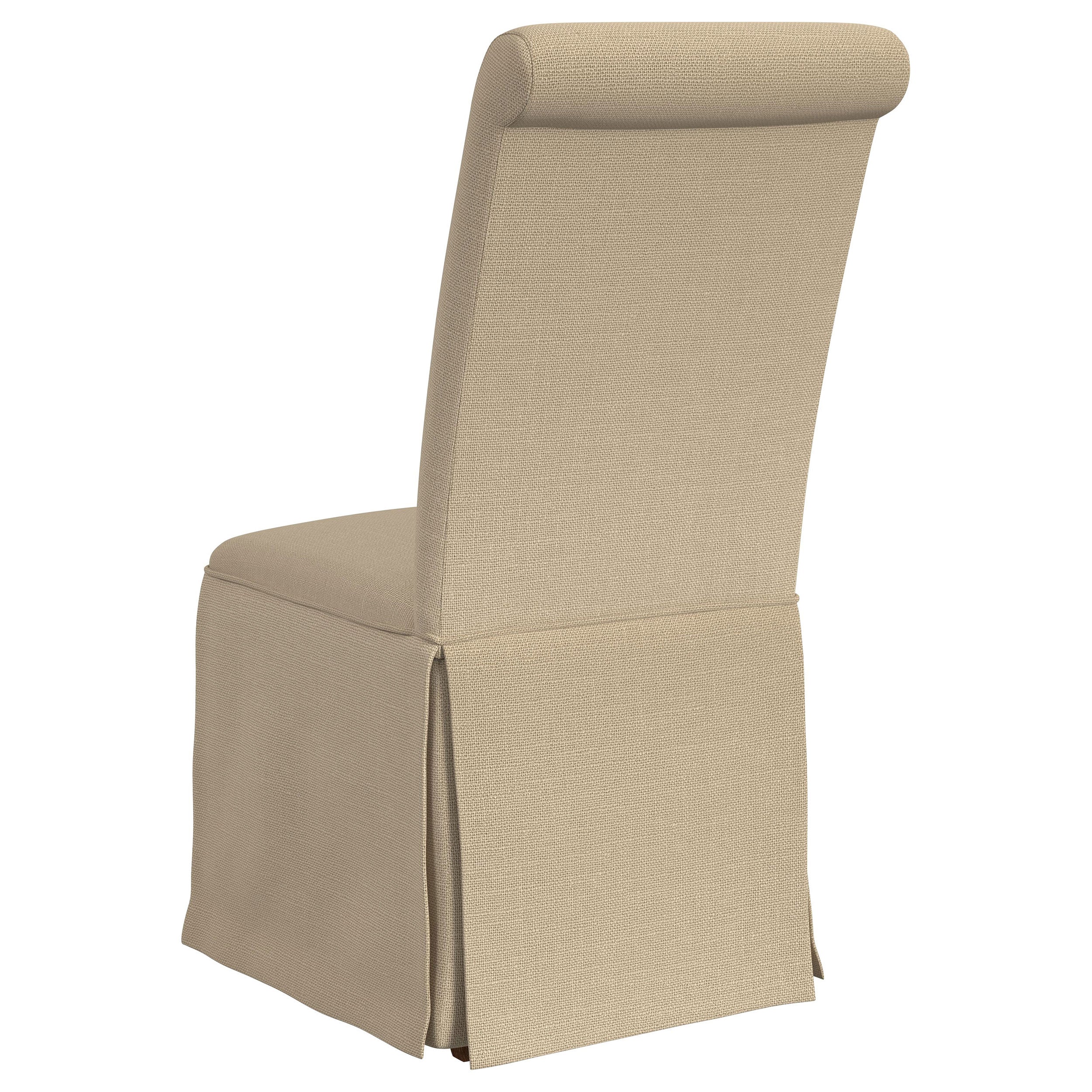 Shawna Upholstered Skirted Side Chair Light Grey (Set of 2)
