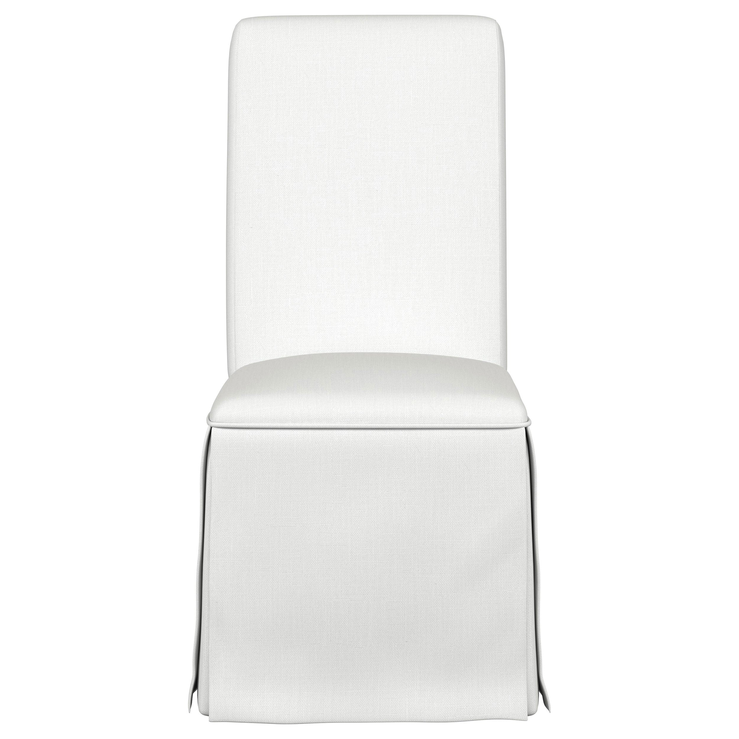 Shawna Upholstered Skirted Side Chair Light Grey (Set of 2)