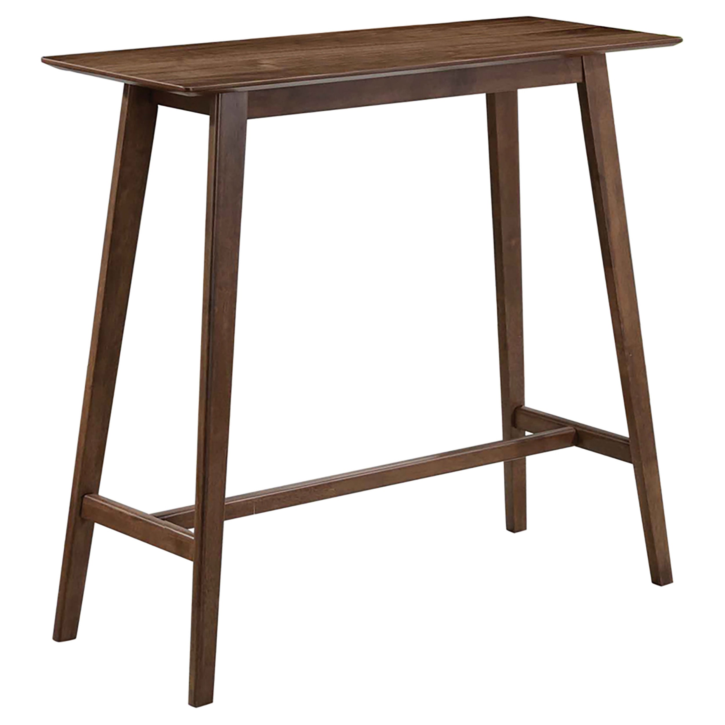 Finnick  Rectangular Pub Height Bar Table Set Walnut