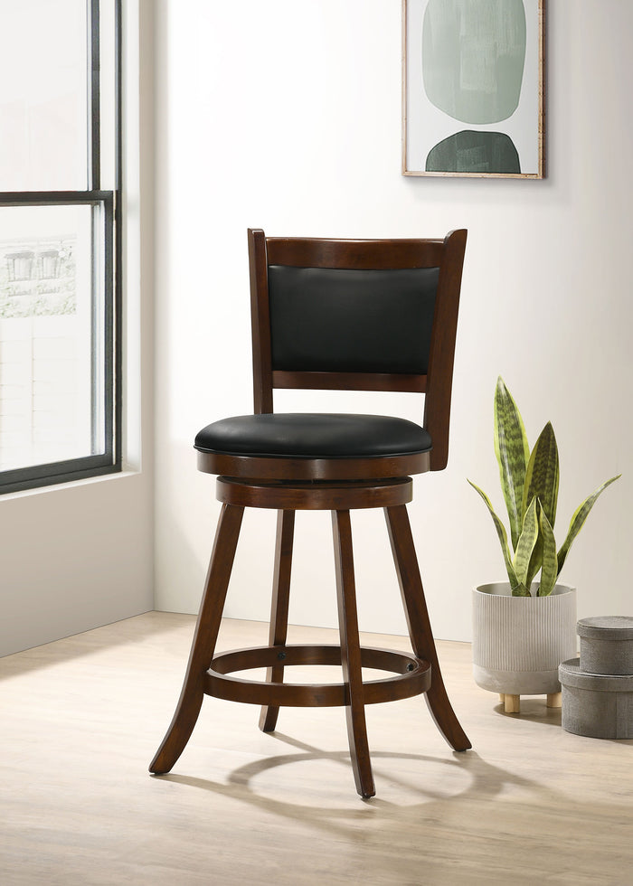 Broxton Upholstered Swivel Bar Chair Chestnut (Set of 2)
